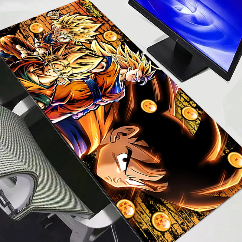 

Большой коврик для мыши DBZ 90x40 см, аниме Dragon Ball, офисные настольные коврики, игровые аксессуары для ПК, коврики для мыши XXL, коврик для клавиатуры ноутбука