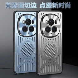 Case For Honor Magic 6 Pro Luxury Aluminum Alloy Heat Dissipation Magnetic ForHonor Magic 6Pro Shockproof Bumper Funda