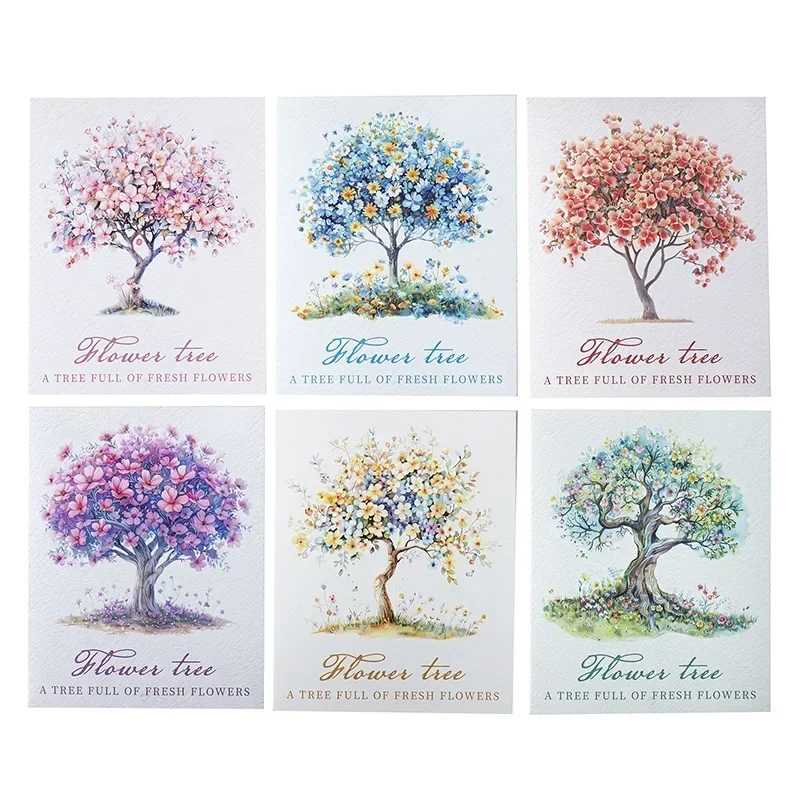 10Sheets Pack Shell light PET Stickers tree Flowers Blooming irregular material Decorative Supplies Scrapbook account 154*110mm