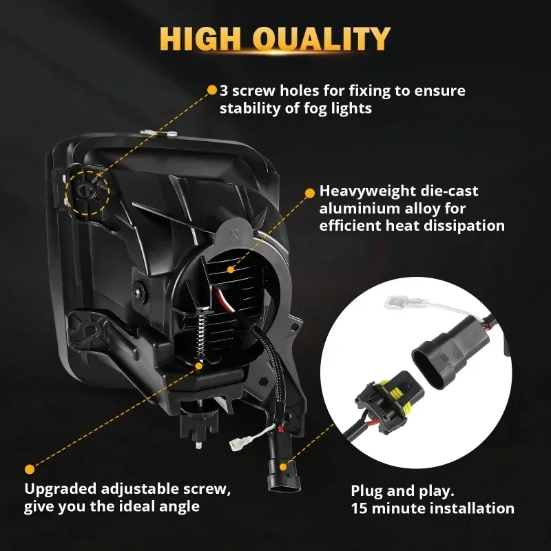 車 LED フォグランプフロントバンパードライビングランプアセンブリダッジラム 1500 2013-2018 68104821 AC 68104820 AC