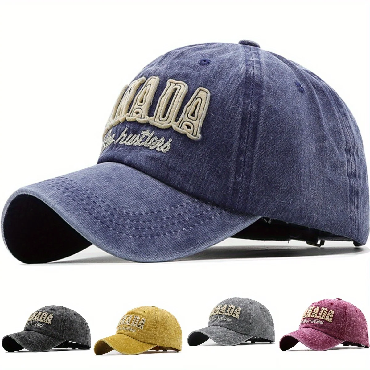 

Letters Embroidery Snapback Baseball Cap Four Seasons Retro Washed Cotton Women Men Sun Hat Hip Hop Hat Outdoor Sports Dad Hat