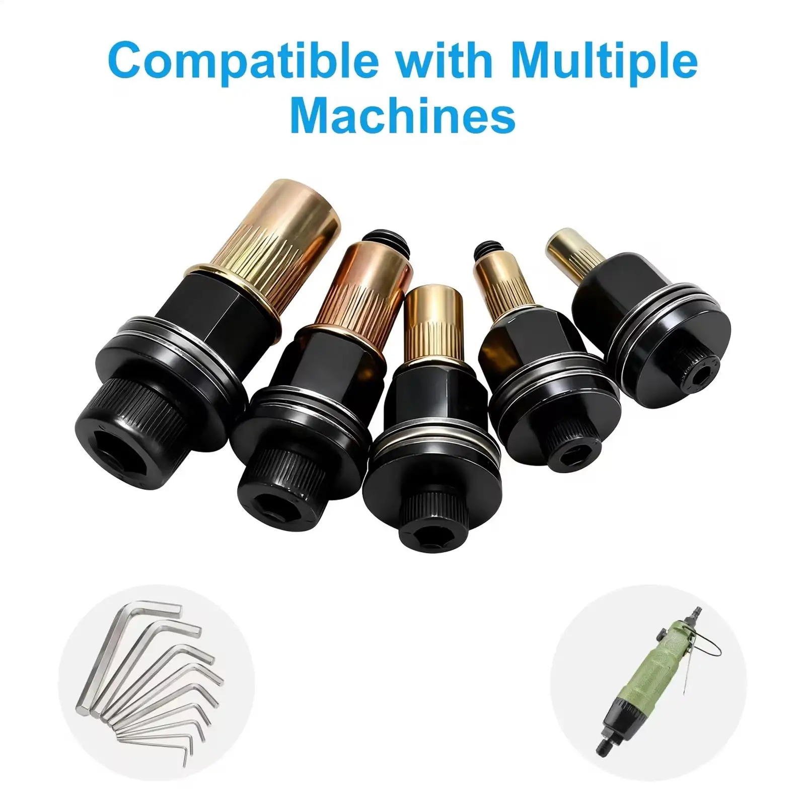 Carbon Steel Rivet Nut Tool Kit 7Pcs/set Automotive Shelving Blind Rivet Installation Nutsert Tool Kit for Automotive Repair