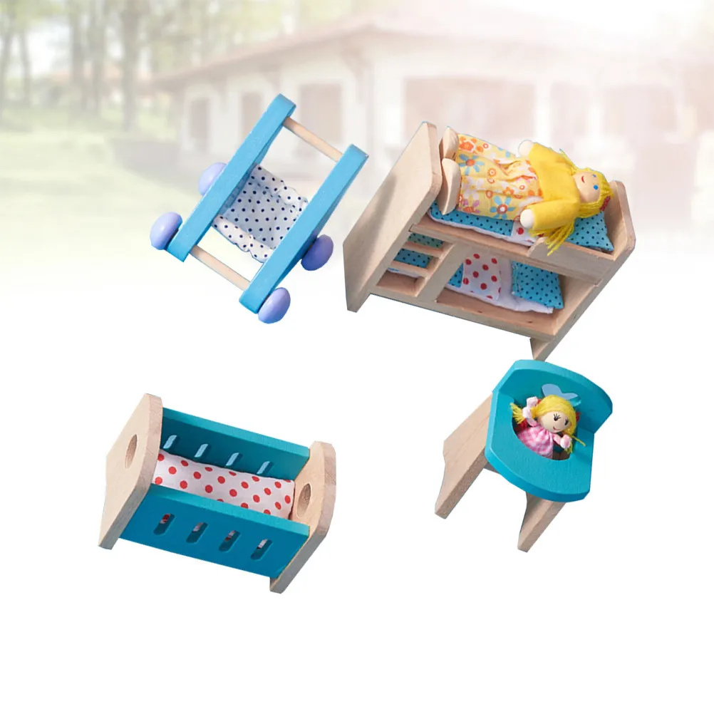 木製ミニ家具-8x11cm-安全教育プレイハウス-diy-手作り運動能力学習セット-子供用-diy-家具おもちゃ