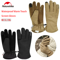 Naturehike Winter Thermal Gloves Waterproof Non-Slip Touch Screen Cycling Motorcycle Gloves For Climbing Hiking Finger Gloves