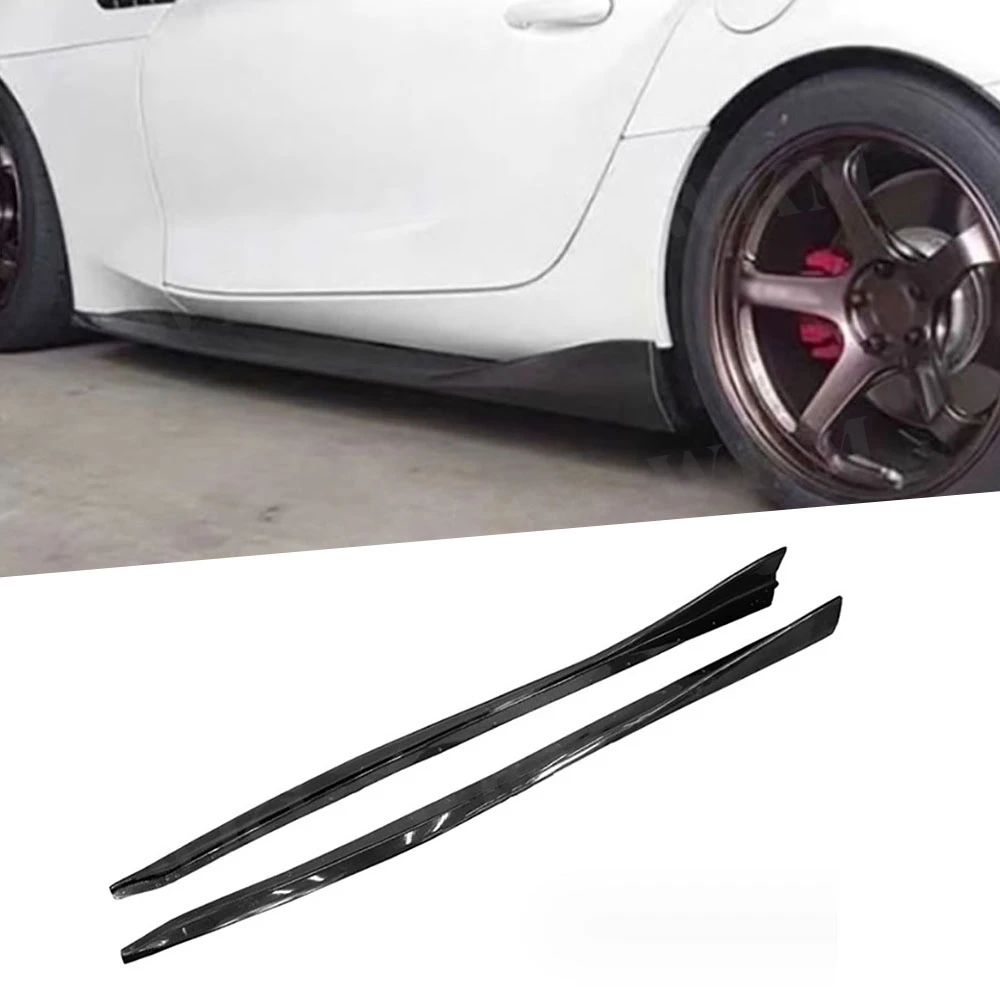 

2 шт., боковые юбки из углеродного волокна, фартуки, чехол для Toyota Supra A90 2019+, Стайлинг автомобиля