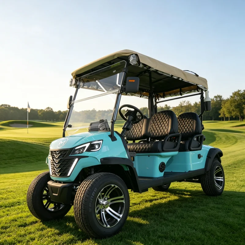 MMC 4-Seater Electric Golf Cart – 48V Lithium Battery, DOT-Certified, Street-Legal, 25 mph Top Speed, 90 km Range – Ideal for Re