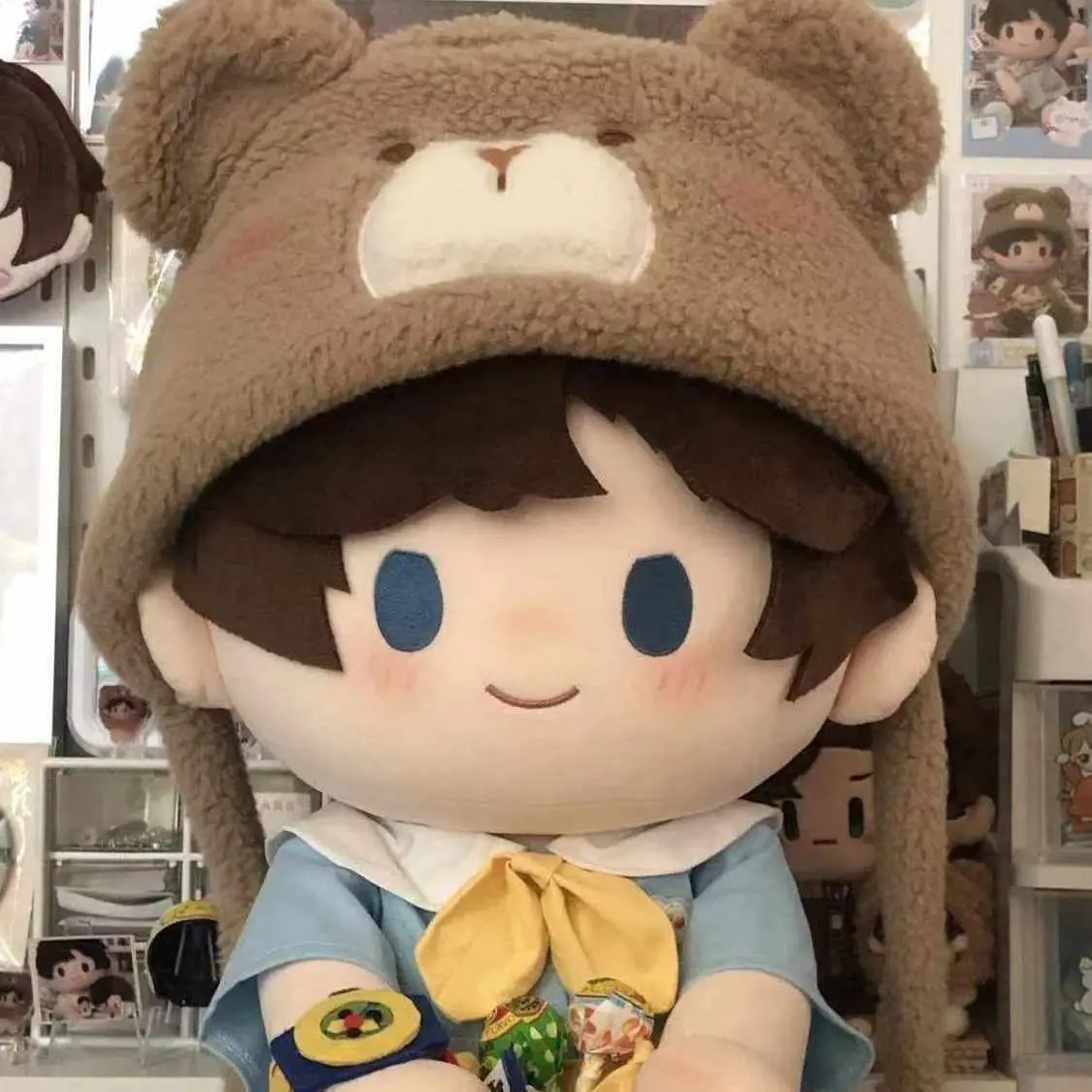 Vestiti per bambini da 40 cm, vestiti per bambole in cotone, un set di posture che cambiano, attributi variabili, bambole di peluche sia per uomini che per donne