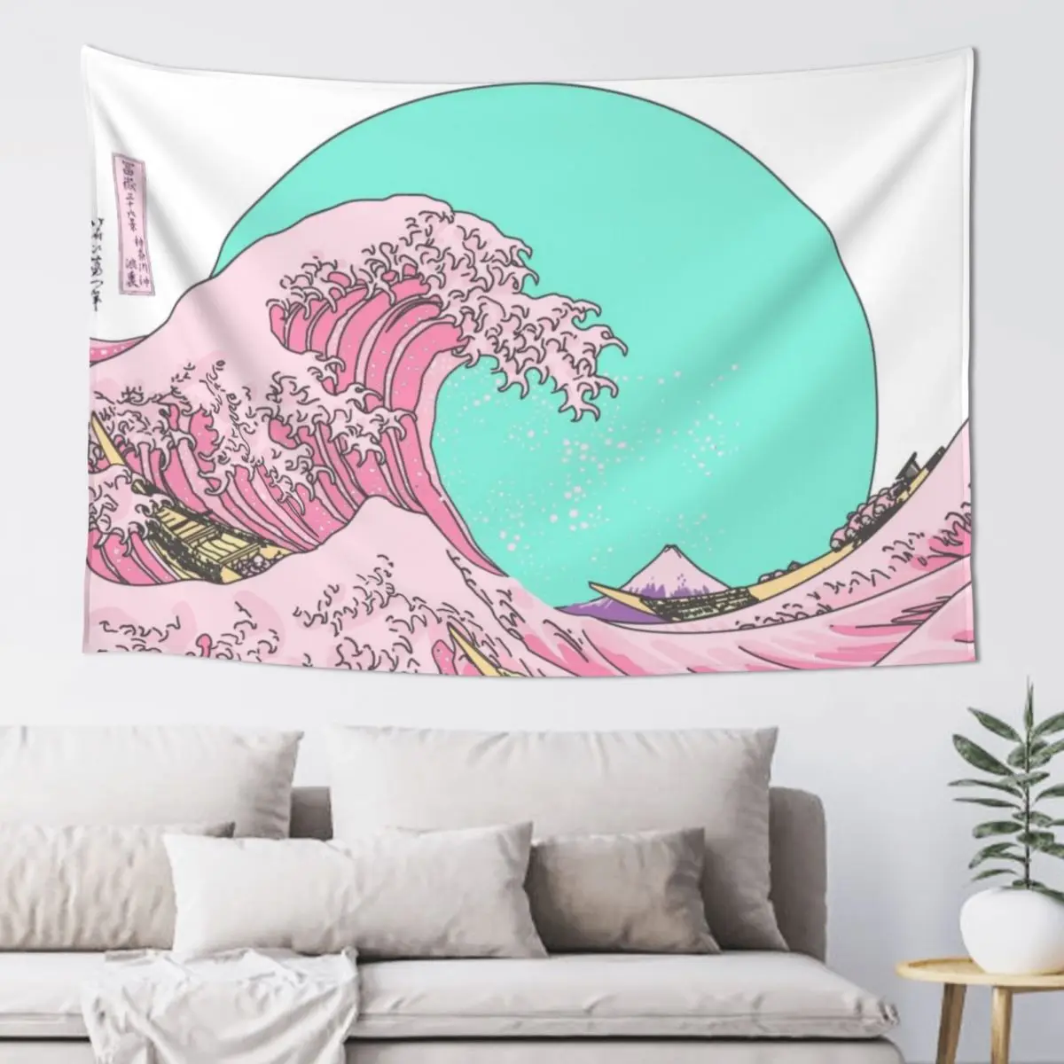 

Great Wave Pastel Aesthetic Tapestry Bedroom Decorations Home Decorations Tapestry