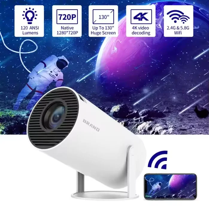 حار بيع HY300pro الذكية المحمولة العارض للمسرح المنزلي اتصال لاسلكي سريع أندرويد 11 نظام التشغيل النسخة الأمريكية