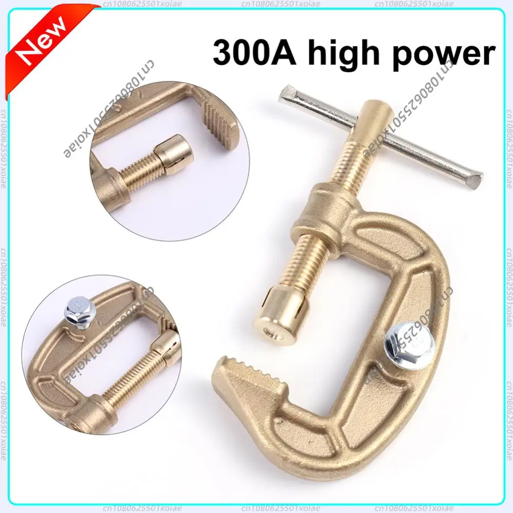 

Держатель сварочного электрода 300А, мощный латунный зажим для заземления, сменный заземляющий зажим для аргонодуговой сварки