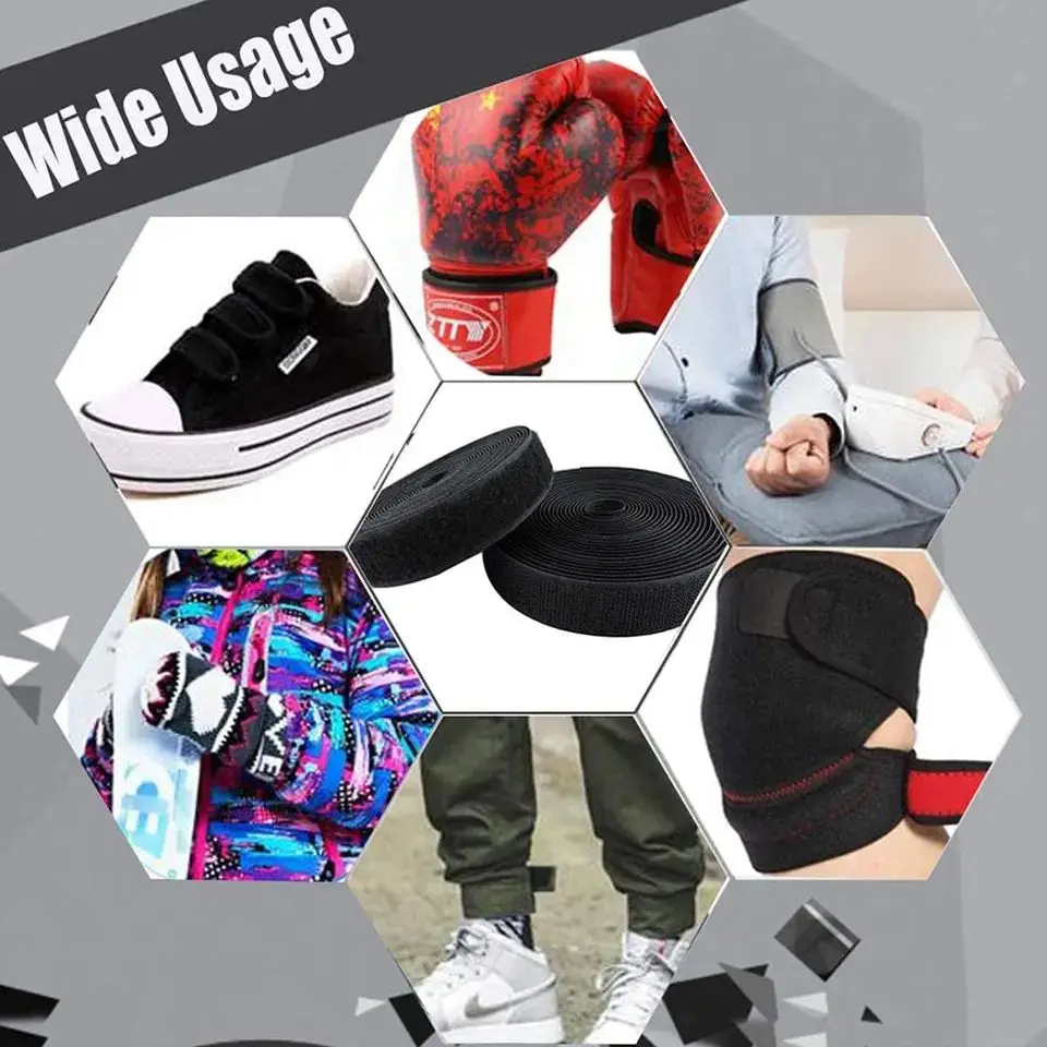 1-5 متر خياطة على هوك وحلقة السحابة الشريط النايلون غير لاصق الفيلكروس للخياطة DIY الحرف اليدوية والملابس والحقائب والأحذية    20-50 ملم #6