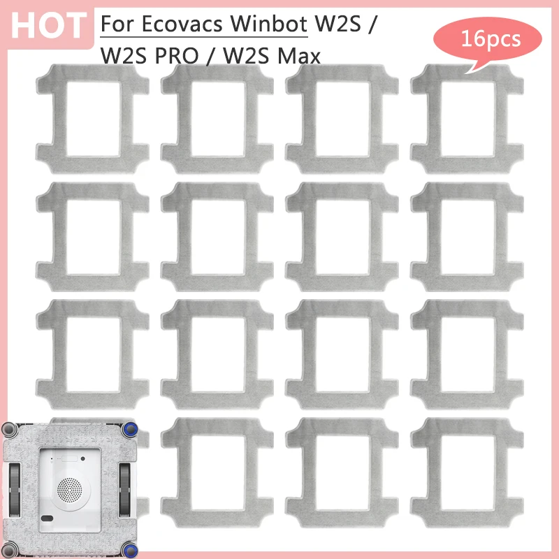 Für Ecovacs Winbot W2S / W2S Pro / W2S Max Fensterputzroboter Reinigungstuch Waschbare Mikrofaser-Wischtücher Ersatzteile