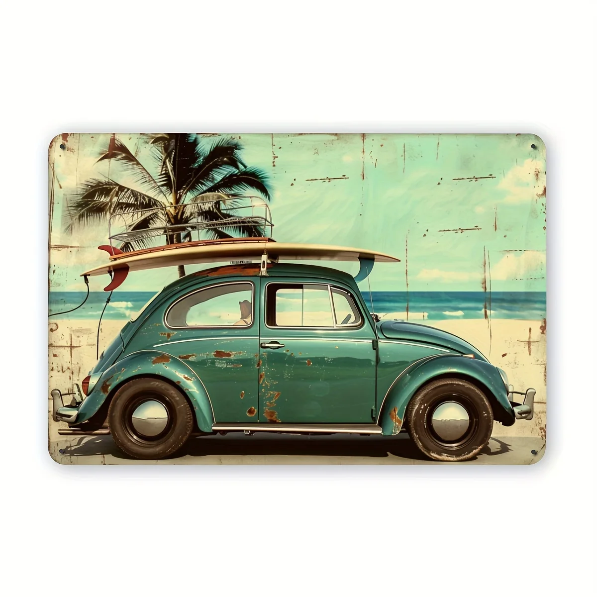 Surfing Trip Vintage Metal Tin Sign, Indoor and Outdoor Decorative Hanging Painting, Wall Room Home Bedroom Office Study Restaur