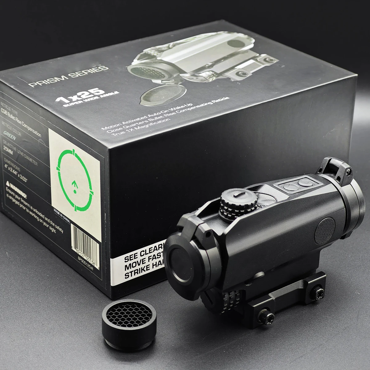 التكتيكية 1X25 المنشور نطاق أحمر أخضر نقطة البصر 1X المكبر مع الأحمر الأخضر دائرة شبكاني نطاق بندقية لملحقات الصيد #6