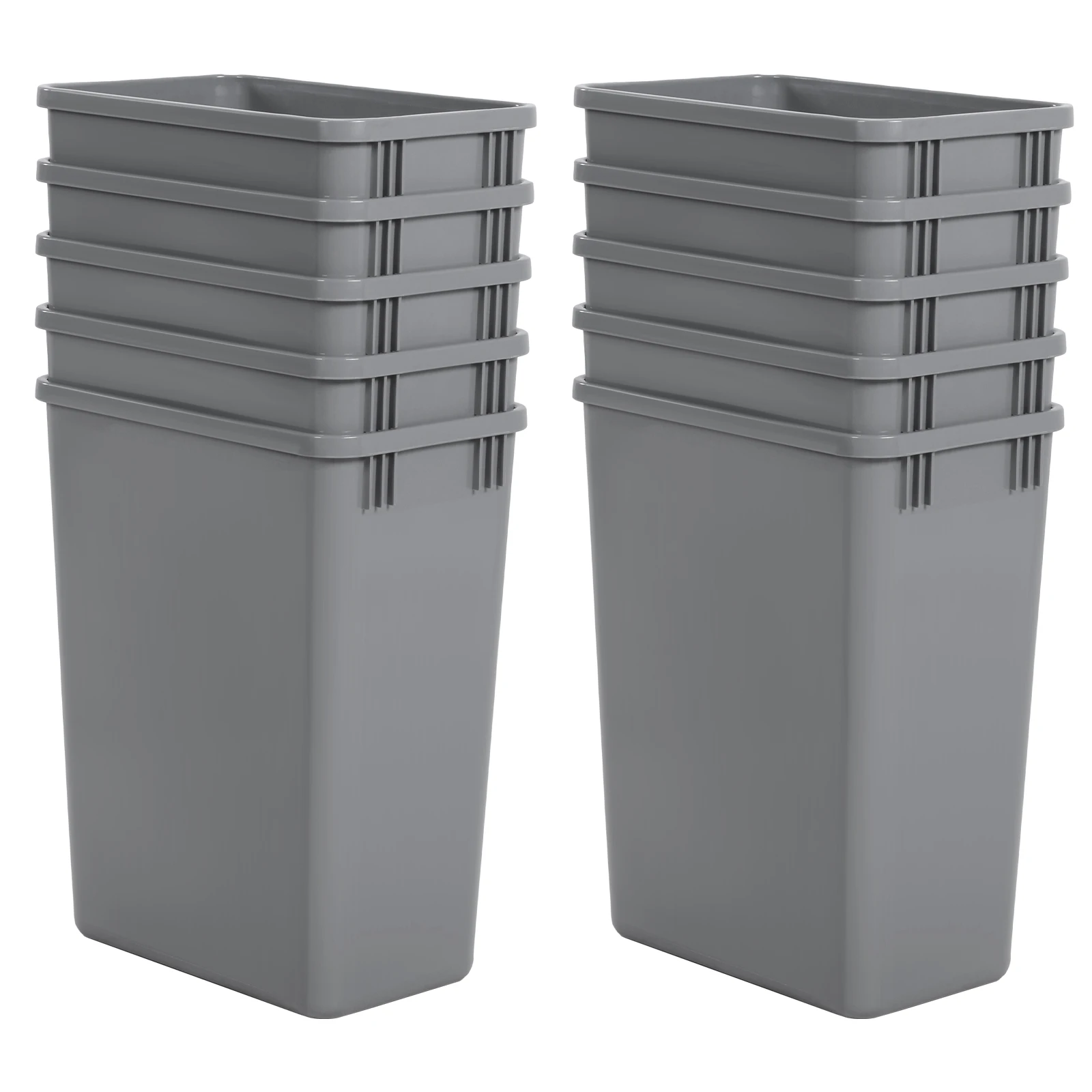 

10 Pack 35 QT Bin Cabinet Easy To Clean Pull-Out Kitchen Garbage Bin 14x18x9inch for Bathroom Laundry Living Room Home Workspace