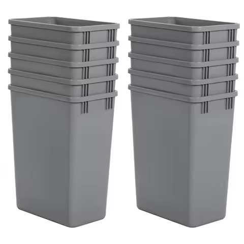 10 Pack 35 QT Bin Cabinet Easy To Clean Pull-Out Kitchen Garbage Bin 14x18x9inch for Bathroom Laundry Living Room Home Workspace