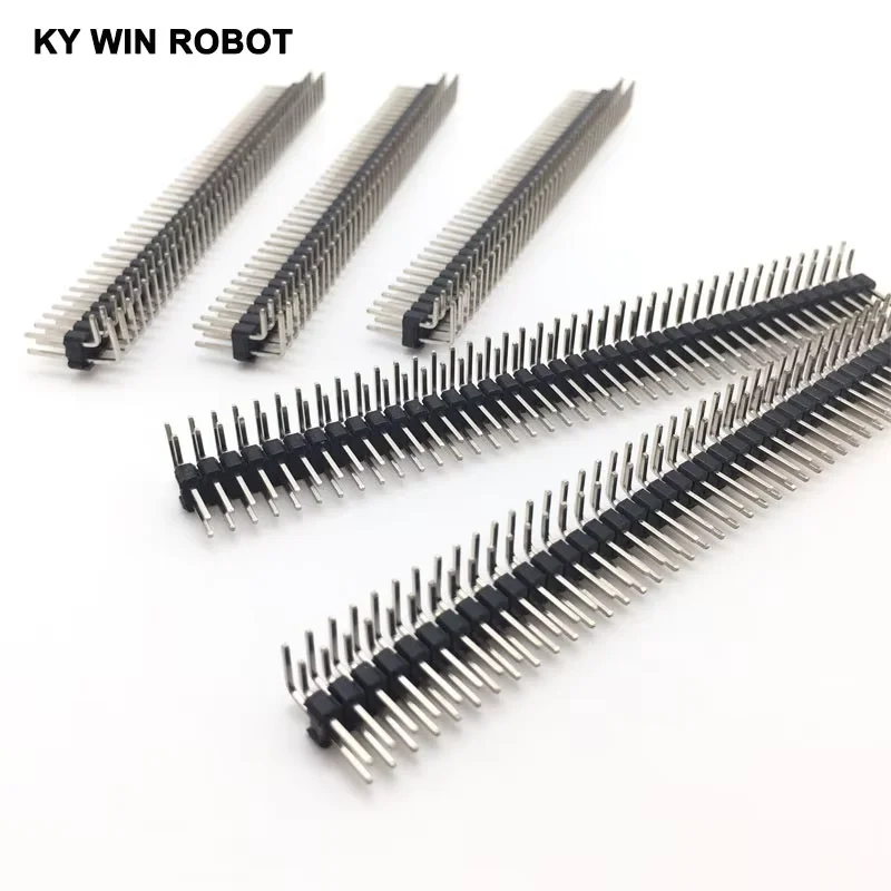 

10pcs/lot 90 Degree 2.54mm 2X40P Double Row Curved Needle Pin Header Connector