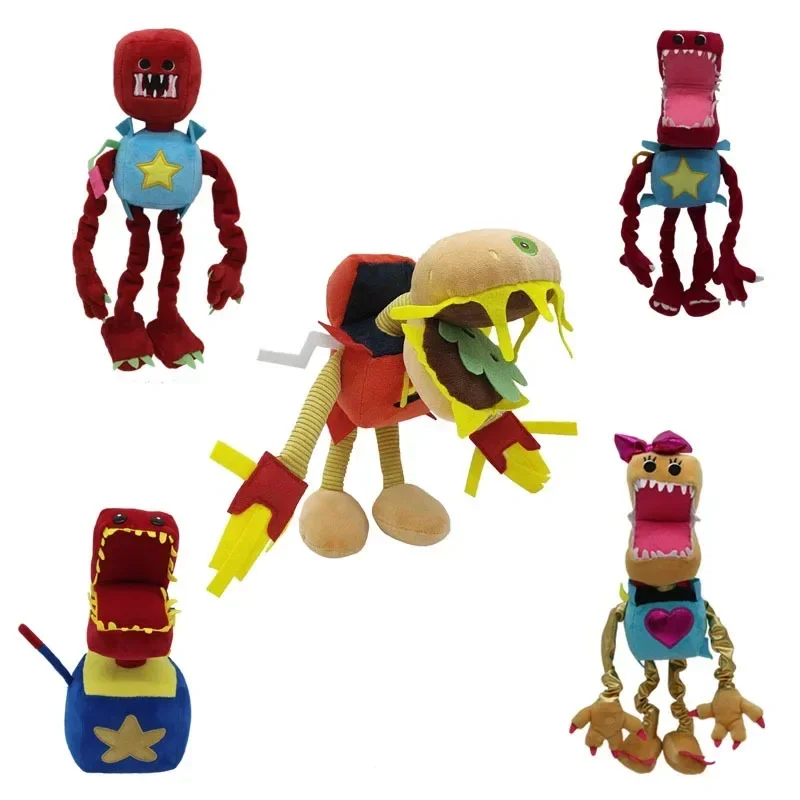 

Cartoon Boxy Boo Toy Scary Game Peripheral Dolls Red Robot Filled Plush Dolls Holiday Gift Collection Dolls