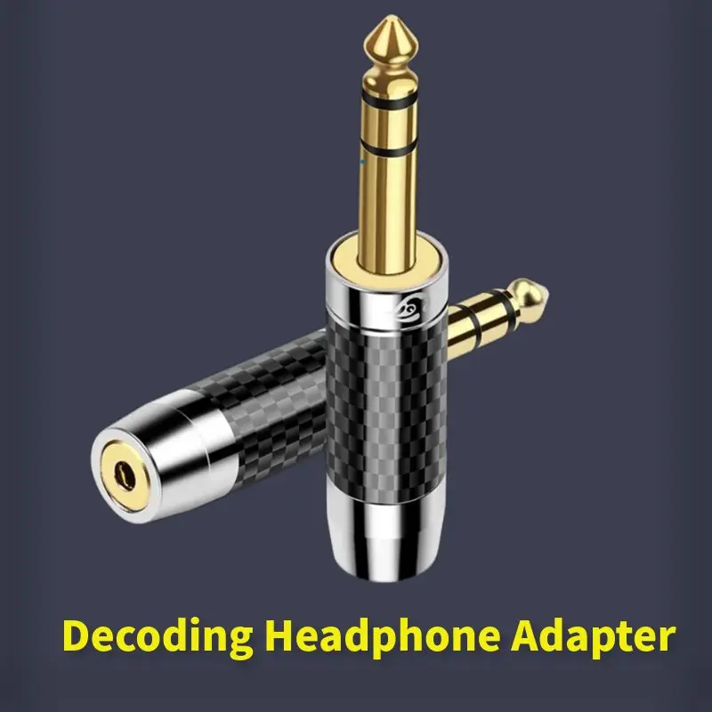 

6.5mm To 2.5 3.5 4.4mm Jack Audio Converters Decoding Headphone Adapter Carbon Fiber 6.35 6.3 Male Female Consumer Electronics