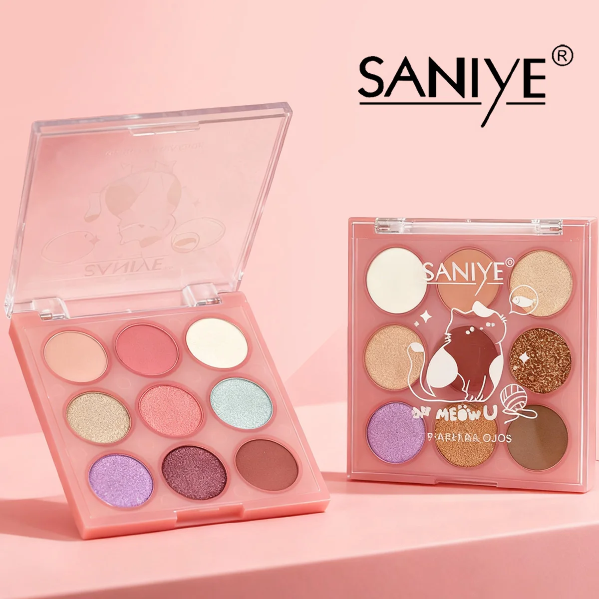 SANIYE Paleta de Sombras Macaron Dulces Multicolores Pastel, Fácil de Aplicar, Perfecta para Crear Maquillajes Frescos Textura Cremosa, Duradero, Adecuada para Uso Cotidiano y Ocasiones Especiales