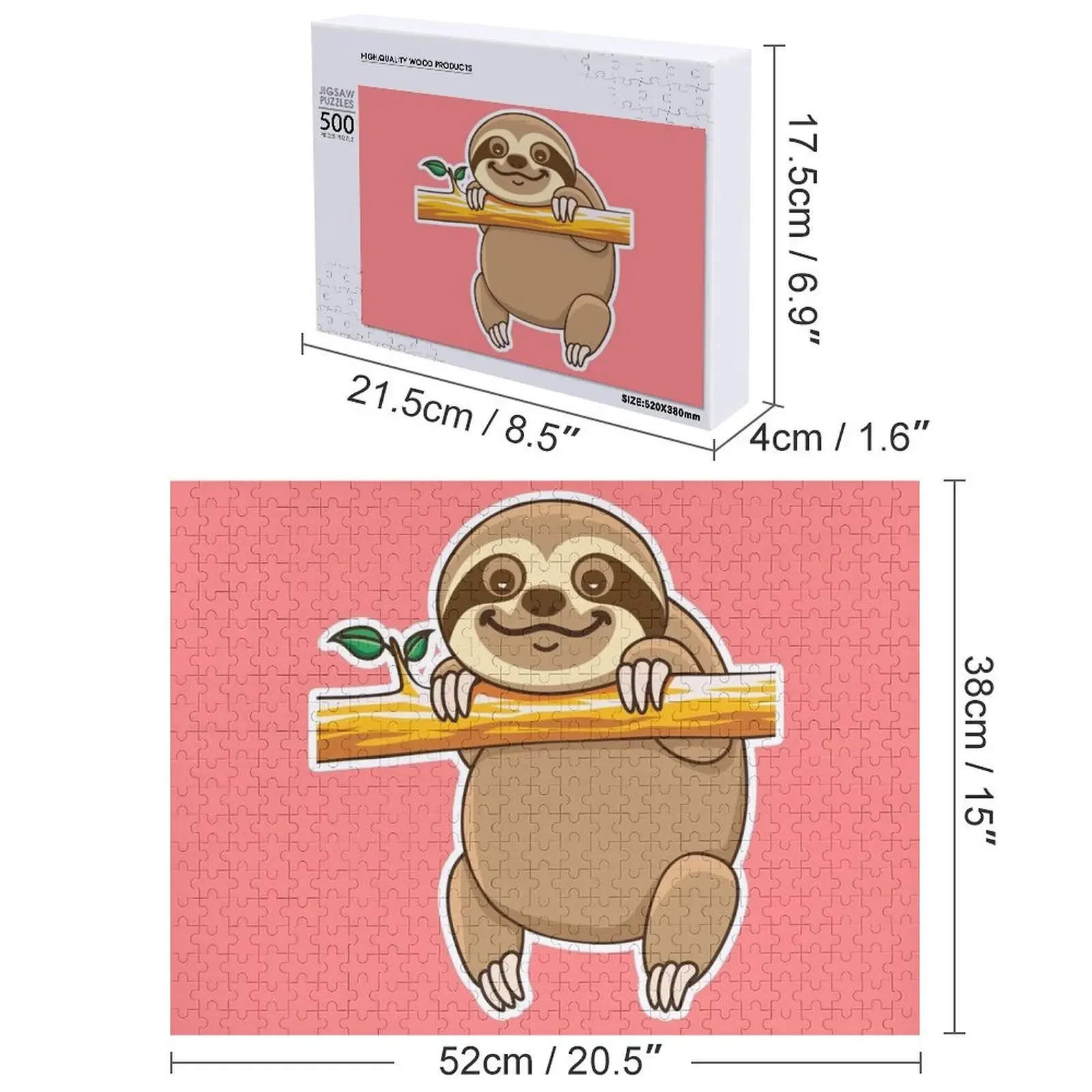 Sloth Jigsaw Puzzle Photo Custom Customized Picture Wooden Compositions For Children Custom Child Puzzle