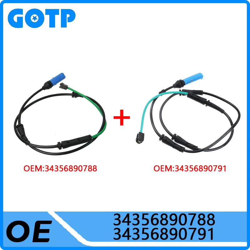 

GOTP Front Rear Axle Brake Pad Wear Sensor #34356890788 34356890791 For BMW 5 6 7 Series G38 G12 G30 G31 G32 G11 F90 525i 530i