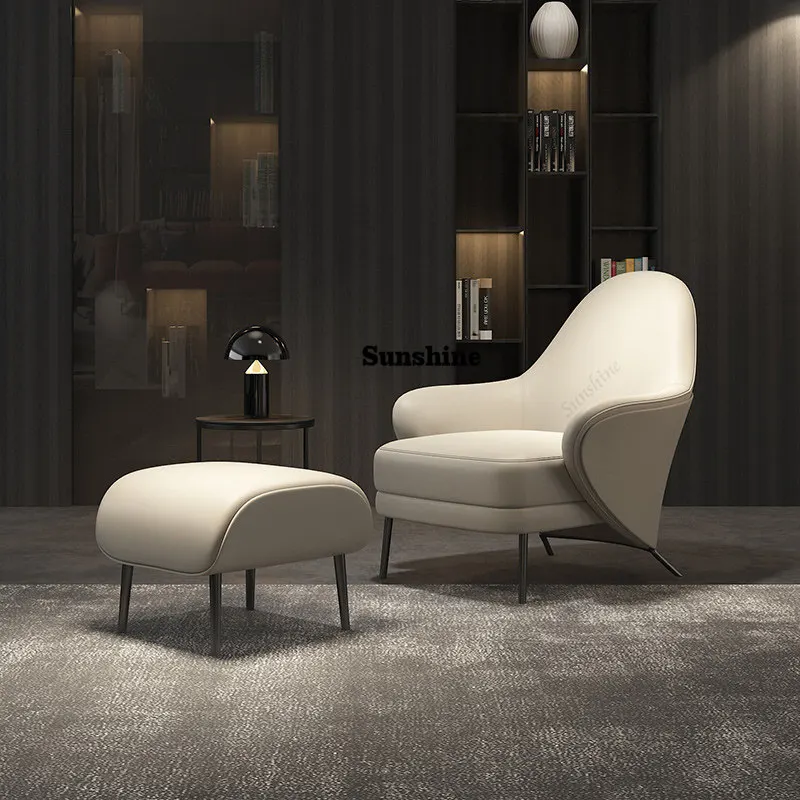 

Скандинавский минималистичный одноместный диван в современном стиле, лёгкий люкс, оранжевый дизайн, для гостиной, дома, отдыха