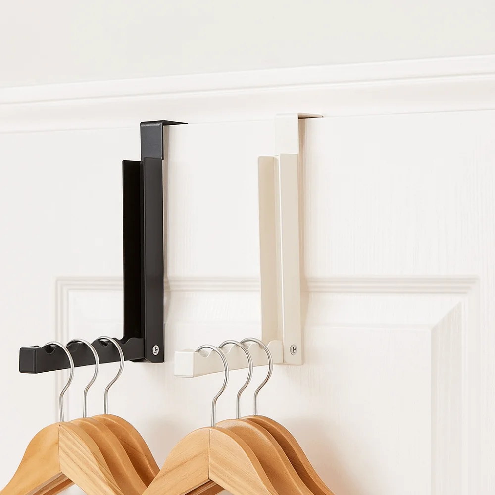

Collapsible Hooks Over-Door Coat Rack Creative Space-Saving Drying Laundry Rack 6 Groves Portable Door Organizer Rack