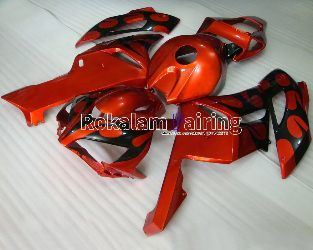 

Aftermarket kit For Honda CBR1000RR 2004 2005 CBR 1000 RR 04 05 black flame red motorcycle fairing (Injection molding)