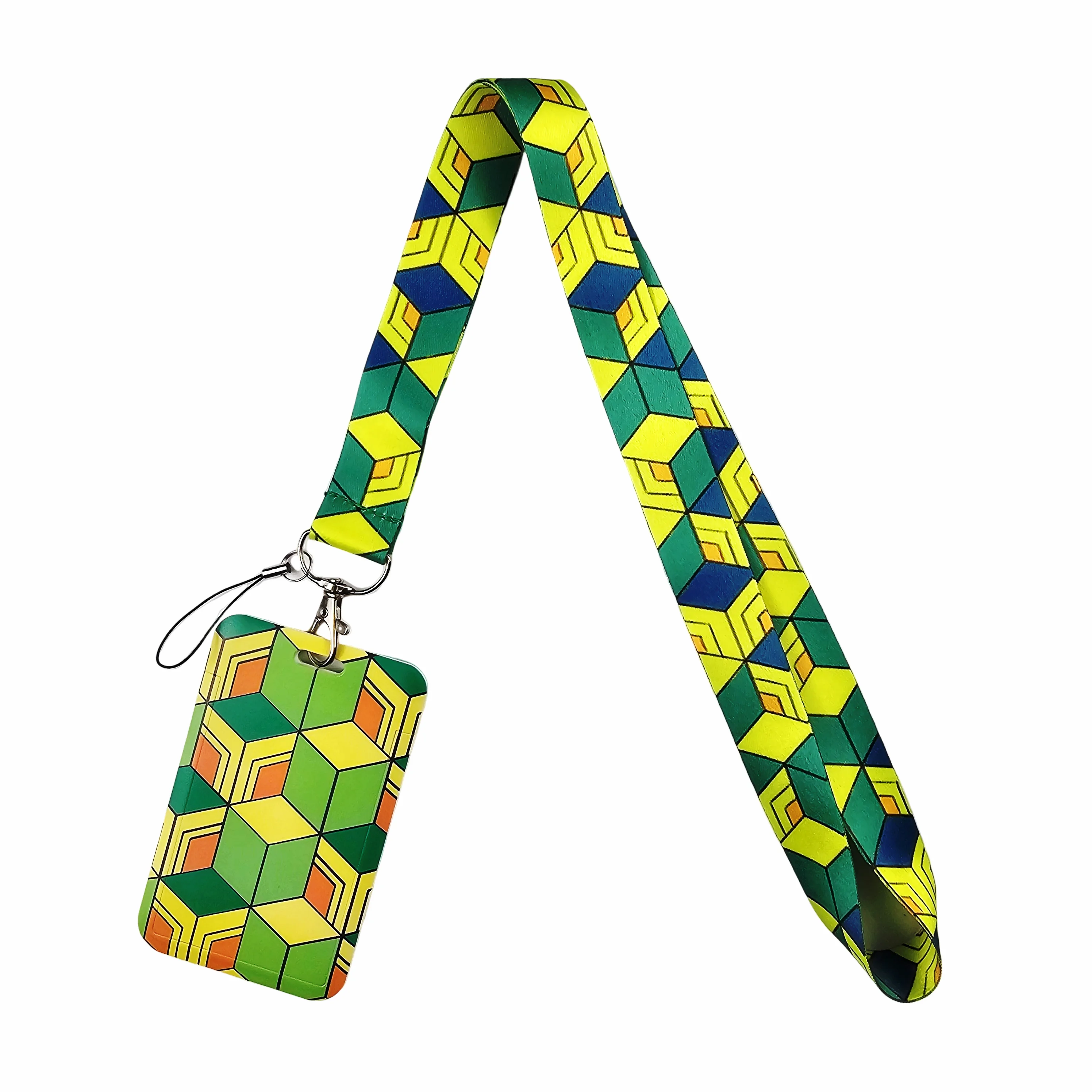 Lanyards Keychain Animated Cartoon Badge Holder ID Credit Card Pass Hang Rope Lanyard For Keys Anime Accessories Gifts