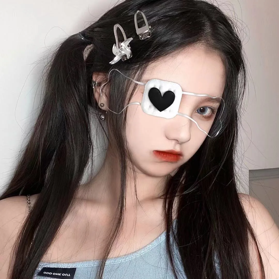 Adjustable Eye Props Comfortabl One Eye Patches Blindfold Cosplays Eye Mask Girls Eyeshade Single Yandere Simulator Cosplay