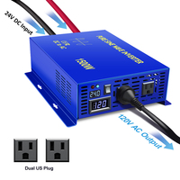 Solar Inverter 12V 220V 3000W Peak Pure Sine Wave Off Grid Power Converter 24V 36V 48V DC to 120V 220V 240V AC For Car Caravan