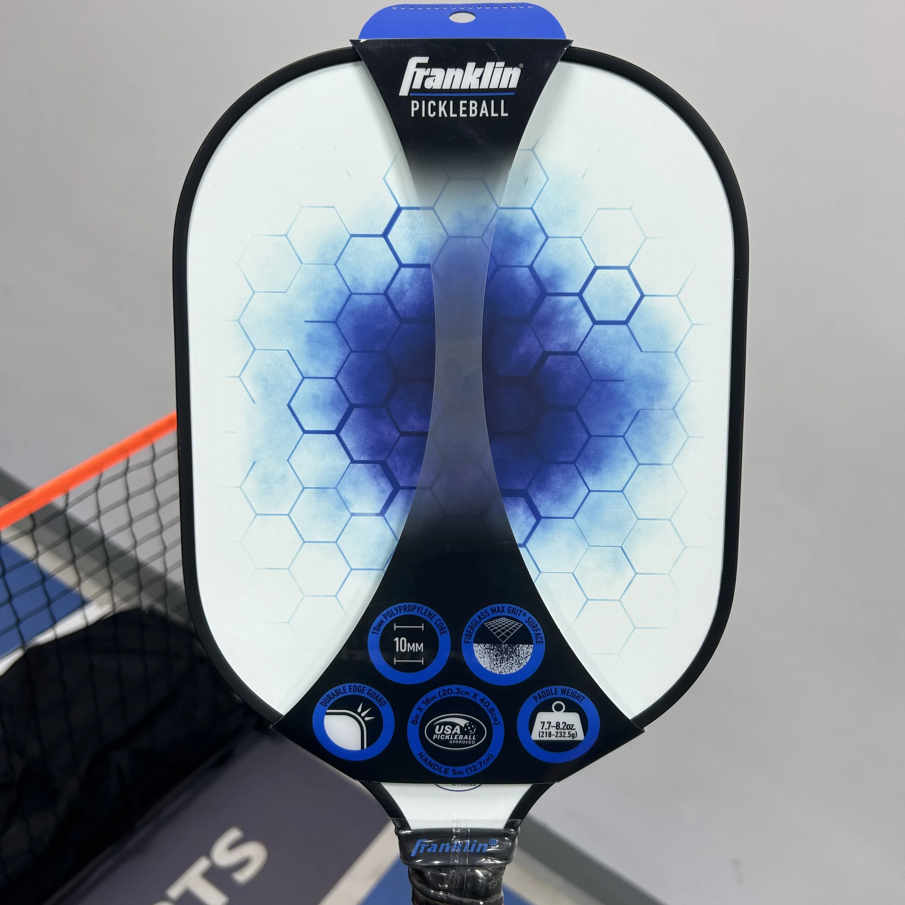 Sprzedaż bezpośrednia z fabryki 10MM RAKIETKA DO PICKLEBALLA Z WŁÓKNEM SZTUCZNYM W JĘDZDZIE POLIPROPYLENOWYM, POWIERZCHNIĄ MAX GRIP, TRWAŁĄ OCHRONĄ KRAWĘDZI