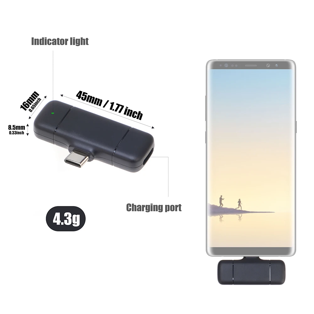 FOTGA Wireless Lavalier Microphone For iPhone iPad Android with Charging Case Lapel Mic for Vlog Interview Live Streaming Camera