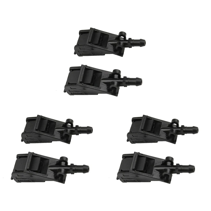 6PCS Windshield Windscreen Washer Nozzle Spray Jet 6E0955985 For -VW Beetle Golf Jetta MK4 Passat B5 Bora NOT HEATED