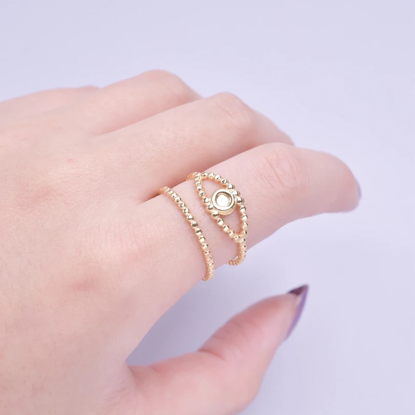 Fashion Gold Plated Stainless Steel Rings 6pcs/lot Flowers Stars Leaf Love Snake Shaped Abstract Rings Women Jewelry Wholesale