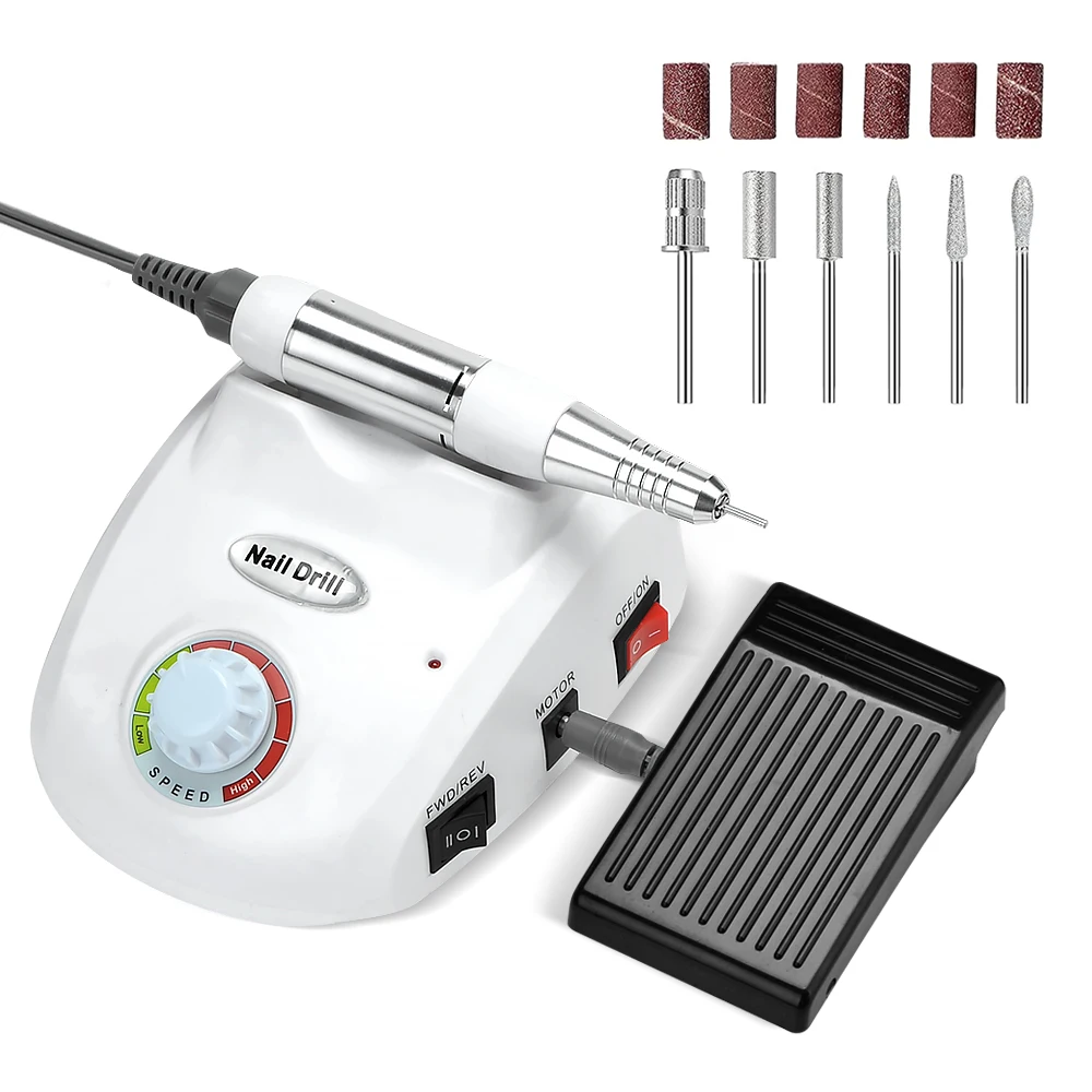 35000RPM Electric Nail Drill for Professional Nails Manicure Nail Sander Machine Set Nail Salon Polisher Equipment Drill Bit