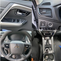 Interior Accessories For Mitsubishi Pajero sport 2019-2021 Carbon fiber ABS Decoratin Cover Trim