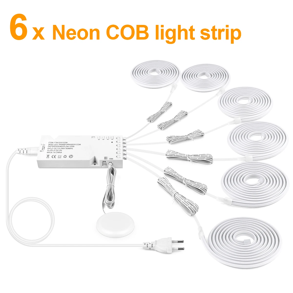 6 PCS COB Neon Tape