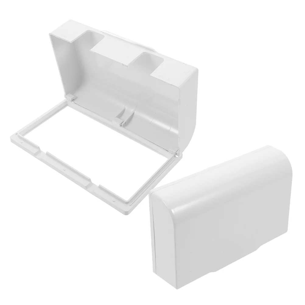

2pcs Waterproof Adhesive Wall Socket Protector Bathroom Outdoor Light Switch Guard Self-Stick Outlet Cover Durable Plastic Home