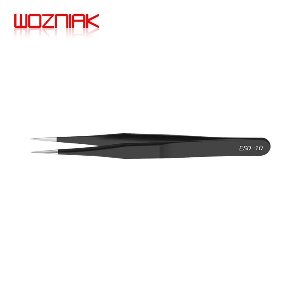 WOZNIAK Anti static maintenance Tweezers Extra Sharp High Precision Tip / Elbow Electronic Component Tweezers Clamp Forceps Tool