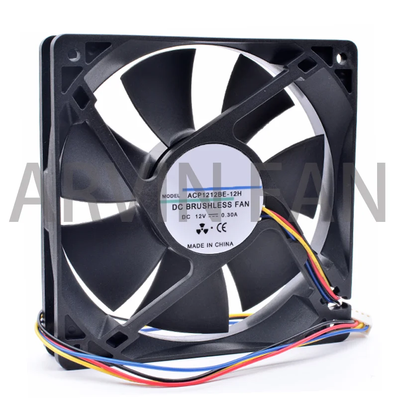 Brand New Original ACP1212BE-12H 12cm 12025 120mm Fan 120x120x25mm DC12V 0.30A 4 Line Chassis CPU Pwm Cooling Fan