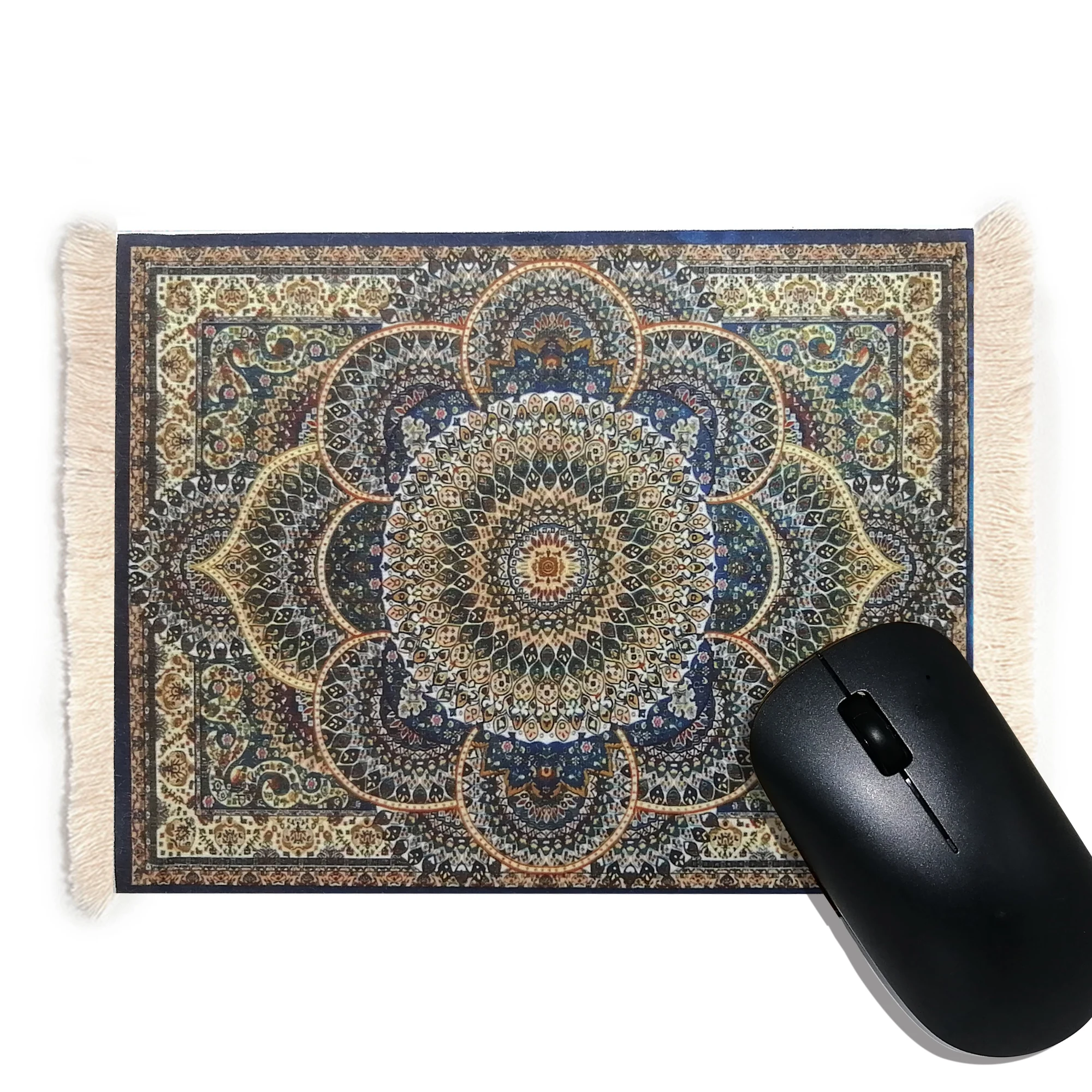 

Small Mousepad Persian Style Mini Mouse Pad Woven Carpet Mouse Mat Beautiful Oriental Desk Mat Vintage Rug Table Mat