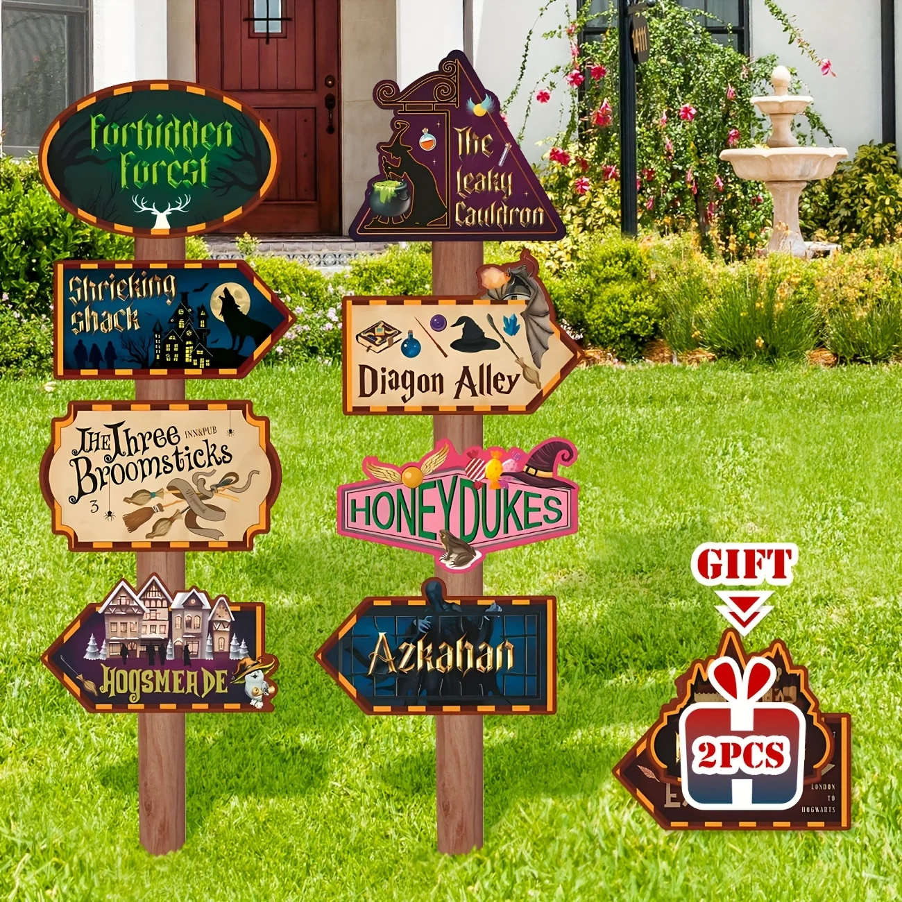 20 Pieces Wizard Party Directional Signs, Wizard Party Signs Harry Party Supplies Welcome Wizard Signs for Birthday Showman Them