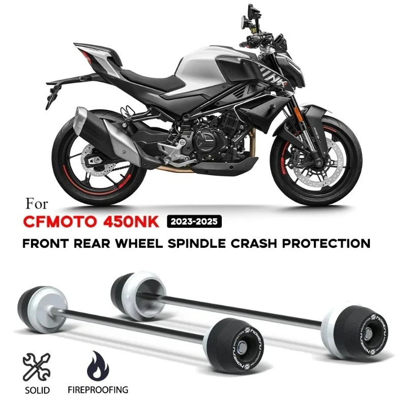 

For CFMOTO 450NK 450 NK Modified Front and Rear Axle Protection Axle FORK CRASH SLID Ball Against Falling Ball