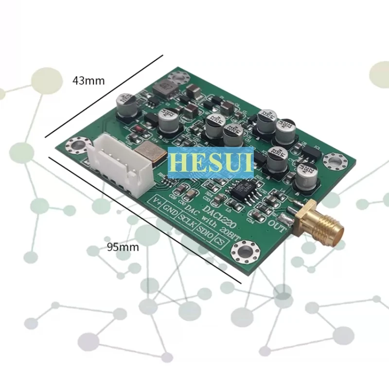 DAC1220 digital-to-analog conversion data acquisition module adjustable plus-minus 10V voltage reference  (ordinary version)