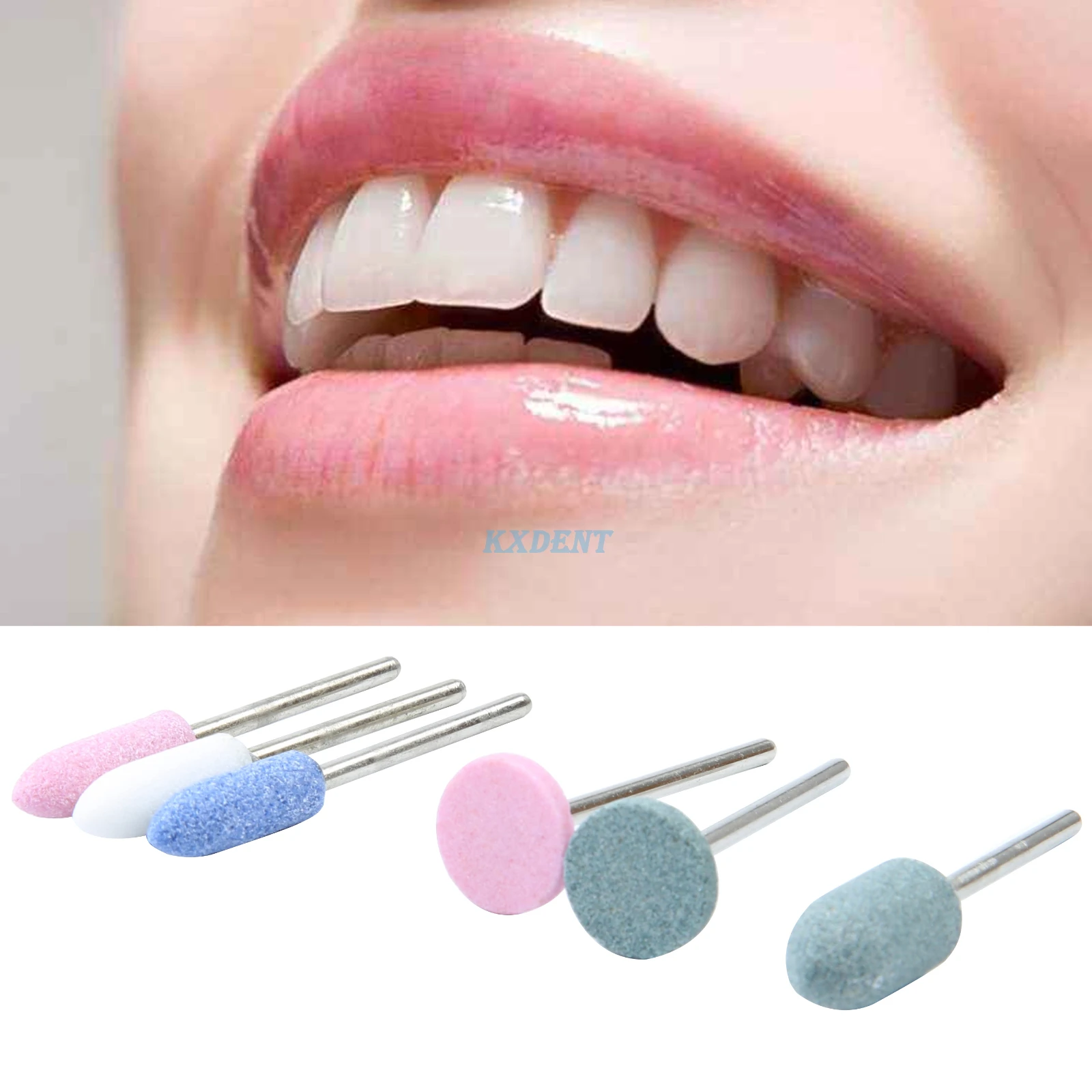 100 sztuk/partia Dental 2.35mm mieszane polerka Burs Dental Lab żwir ceramiczne grube zamontowane punkt Burs polerka stomatologia...