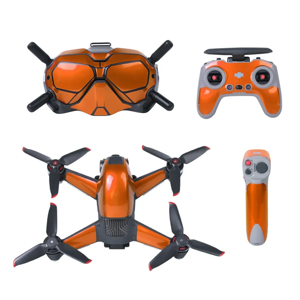 Per DJI FPV Drone involucro protettivo di lusso fluorescente adesivo copertura della pelle adesivo impermeabile (set completo) di ricambio per DJI FPV