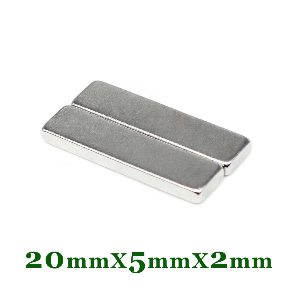 10/20/50/100PCS 20x5x2mm Strong Block Magnets N35 Permanent Neodymium Magnet Rectangular Rare Earth Magnet