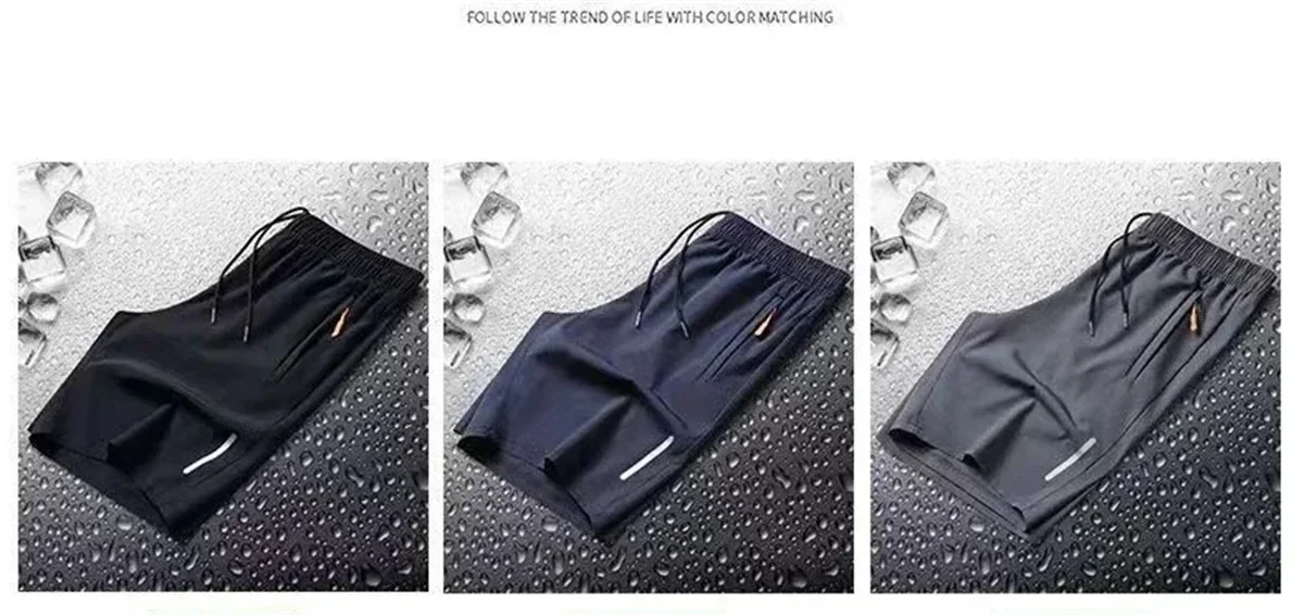 Mens Summer Quick Dry Athletic Work Shorts Casual Hiking Pants Shorts with Zipper Pockets Loose Fit Plus Size Outdoor Trousers